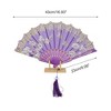 Unique Bargains Tassel Folding Fan 1 Pc - 2 of 4