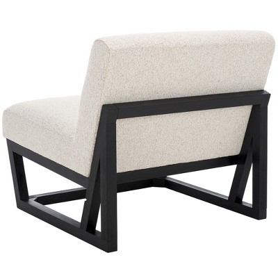 Kinsey Cream and Black Boucle Upholstered Slipper Chair