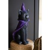 Kalalou Halloween Black Cat – Painted Resin Decor with Purple Hat and Cape - 4 of 4
