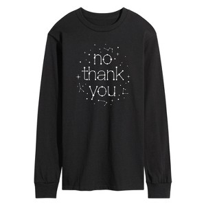 Men's - Instant Message - No Thank You Celestial Stars Constellation Long Sleeve Graphic T-Shirt - 1 of 4