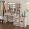 KTMBDW Large Makeup Vanity with Lights, Vanity Desk with Mirror and LED Light, Makeup Table with Drawers and Storage Shelves For Bedrooms - 4 of 4