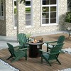 WestinTrends Outdoor Patio Adirondack Chair With Round Fire Pit Table Sets - 2 of 2