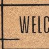 HomeRoots 17" X 29" Natural And Black Welcome Outdoor Coir Door Mat - 4 of 4