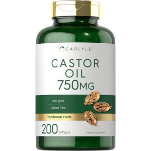 Carlyle Castor Oil 750mg | 200 Softgels - 1 of 4