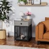 Dog Crate Furniture, Dog House Kennel for Small Dog, Indoor Pet Crate End Table with Drawer, (Entrance 16.6"Wx17.7"H) - 2 of 4