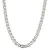 Black Bow Jewelry Mens 10mm Sterling Silver Hollow Flat Anchor Chain Necklace - 2 of 4