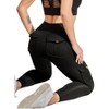 DOMETOUR Women's Elastic Tights Hip-up Bottom-up Pants Pocket Buttons Yoga Pants Yoga Pants - 2 of 4