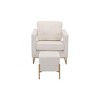 Carolina Living Larenta Upholstered Chair and Footrest - Cream - 3 of 4