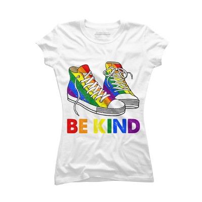 Adult Design By Humans Be Kind Sneakers LGBTQIA PrideBy Legato Tendo T-Shirt
