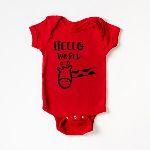 The Juniper Shop Hello World Giraffe Baby Bodysuit - 1 of 2