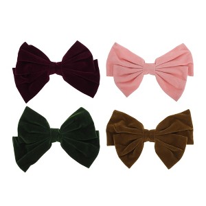 Unique Bargains Cute Rhinestones Bow Spring Hair Clips 4 Pcs - 1 of 4
