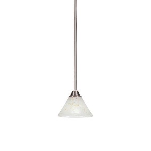 Toltec Lighting Paramount 1 - Light Pendant in  Brushed Nickel with 7" Gold Ice Shade - 1 of 1