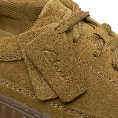 Clarks Mens Torhill Lace Ochre Suede Shoes 10.5 Medium — фото 8