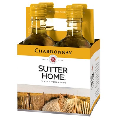 Sutter Home Chardonnay White Wine - 4pk/187ml Bottles