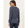 Allegra K Women's Fall Winter Long Sleeve Polka Dots Knitted Pullover Tops - 4 of 4