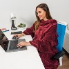 PAVILIA Fleece Wearable Blanket with Sleeves, Warm Cozy Soft Functional Lightweight Sleeved Throw Adults Men Women - 4 of 4