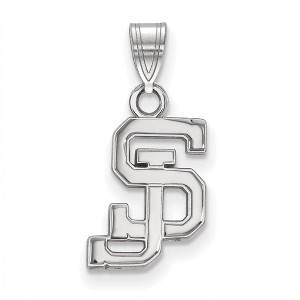 Black Bow Jewelry 14k White Gold San Jose State Spartans NCAA Small Pendant - 1 of 3
