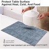 Aoibox Leather Heat Resistant Placemats Set of 6, Waterproof Wipeable Washable PU Table Mats, Easy to Clean Anti-Slip Dining Mats in Blue - 2 of 4