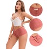 INSPIRE CHIC Women's Mid Rise Hollow Lace Hip-Lifting Full Coverage Breathable Briefs - 3 of 4