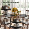 Kumasinova 47.24" Round Dining Table,Modern Kitchen Table with 2 Open Shelves,Dining Room Table for Living Room & Office - 4 of 4