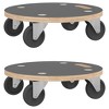 vidaXL Transport Trolleys 2 pcs Round Ã˜15"x4.5" 551.2 lb - 2 of 4