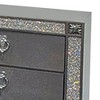 Royal Hampton Nightstand, 2 Drawers, Crystal Like Acrylic Trim, Gray Solid Wood - 2 of 4