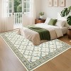 Washable Runner Rug - Modern Floral Vine Non-Slip Kitchen Entryway Carpet Stain Resistant Low Pile Floor Cover for Bathroom - 3 of 4
