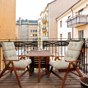 EAGLE PEAK Tufted Outdoor/Indoor High Back Patio Chair Cushions, Set of 2, 46'' x 22'' - 1 of 4