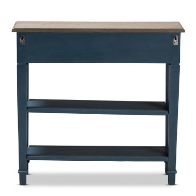 Blue Spruce Vintage Console Table with Storage - 32"x30"