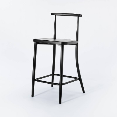 Northwood Metal Cafe Counter Height Barstool Black - Threshold™ designed with Studio McGee