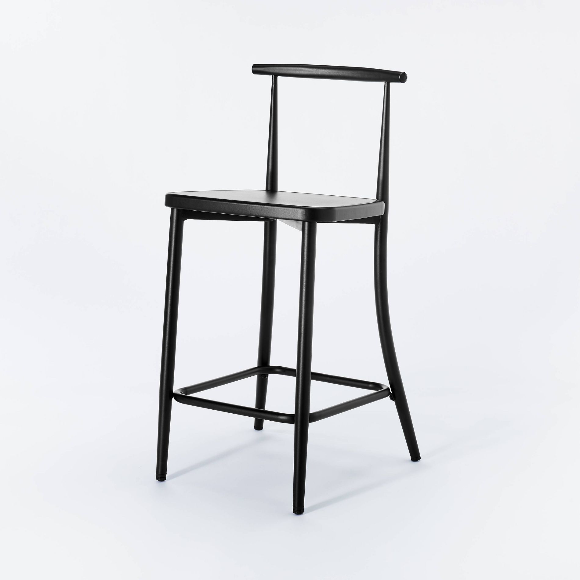 Northwood Metal Cafe Counter Height Barstool Black: Sleek, Modern Design - Threshold™ designed w/Studio McGee