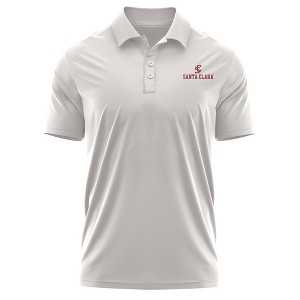 Santa Clara University Adult Polo Left Chest Logo, Athletic Heather - 1 of 4