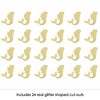 Big Dot of Happiness Gold Glitter Mermaid - No-Mess Real Gold Glitter Cut-Outs - Baby Shower or Birthday Party Confetti - Set of 24 - 2 of 4