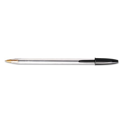 Pack of 12 black ballpoint BIC Cristal Pens 