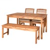 Ravenscroft 4pc Acacia Wood Patio Dining Set - Saracina Home - 2 of 4