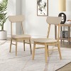NicBex Dining Table Set for 6 Modern Kitchen Set with Stylish Table, Bench and 4 Chairs for Dining Room, High Gloss White Tabletop with Light Oak - 4 of 4