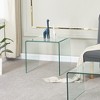MAYEERTY Tempered Clear Bent Glass SideTable, Transparent End Table, Sofa table - 2 of 4
