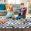 Modern Geometric Washable Area Rug,Low-Pile Non-Slip Non-Shedding Carpet for Living Room, Bedroom & Nursery - 2 of 4