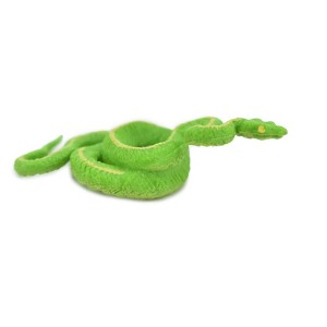 Collectible Wildlife Gifts | Snake, Green Boa, Coiled, Rubber Reptile, Educational, Realistic Hand Painted,  Model,   Gift,      2 1/2"    F4477 B213 - 1 of 4
