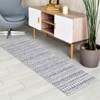 Stylish Chenille Line Pattern Rug, Foldable & Washable, Non-Slip, Kid & Pet Friendly, Durable Edges for Modern Living - 4 of 4
