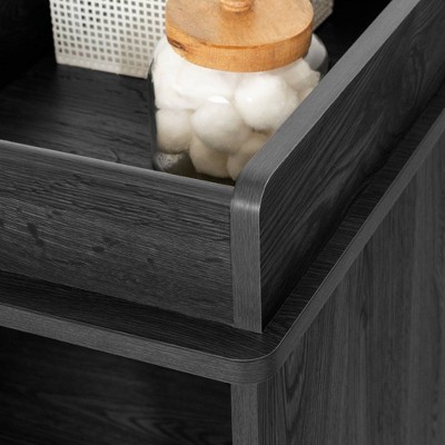 Gray Oak Rustic Changing Table with Drawers