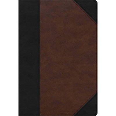 CSB Super Giant Print Reference Bible, Black/Brown Leathertouch, Indexed - Large Print by  Csb Bibles by Holman (Leather Bound)