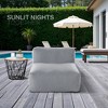 BDELITE Outdoor Couch Sofa, Foam Filling Sunbed Water-Resistant  for Outside-35.5*35.5*26.5 Inch - 3 of 4
