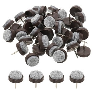 Unique Bargains Wooden Chair Sofa Cabinet Table Leg Floor Protector Round Nail-on Felt Pads 72 Pcs - 1 of 3