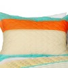 Slickblue Quilt Set Full/Queen with 2 Shams, Pre-Washed Reversible Bedding, Horizontal Stripes, 10 Colors, 3 Piece - 2 of 4