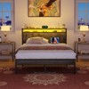 Aheaplus Platform Bed Frame with Charged Station and LED Lights - 3 of 4