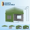 10x10 Pop Up Canopy Tent Outdoor Canopy With 3 Removable Sidewalls One-Person Set Up Heavy Duty Commercial Instant Tent Shelter - 2 of 4