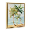 Stupell Industries Tropical Palm Trees on Sand Floating Frame Canvas Art, Gold, 17" x 21" - 2 of 4