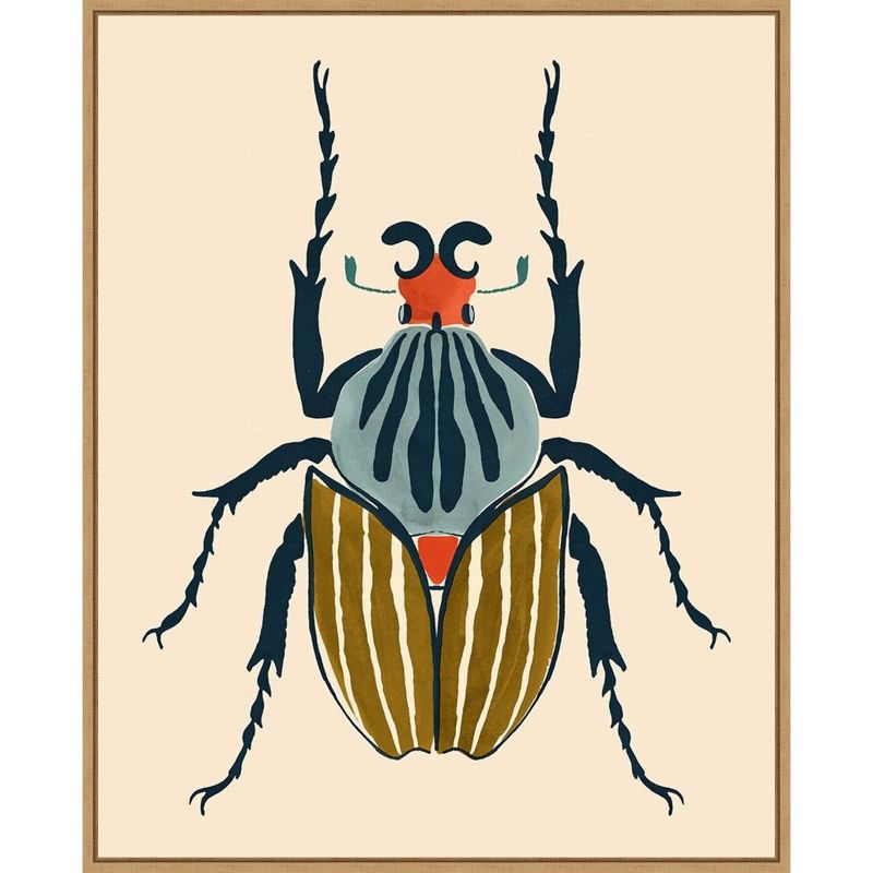 23&#34; x 28&#34; Beetle Bug I by Victoria Barnes Framed Canvas Wall Art Print - Amanti Art, 1 of 10