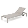 Christopher Knight Home Cape Coral Outdoor Mesh and Aluminum 3 Piece Chaise Lounge Chat Set - 4 of 4